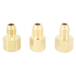 3pcs Air Conditioner Brass Adapter Durable Vacuum Adapter Portable Charging Vacuum Port Adapter for Home Appliances