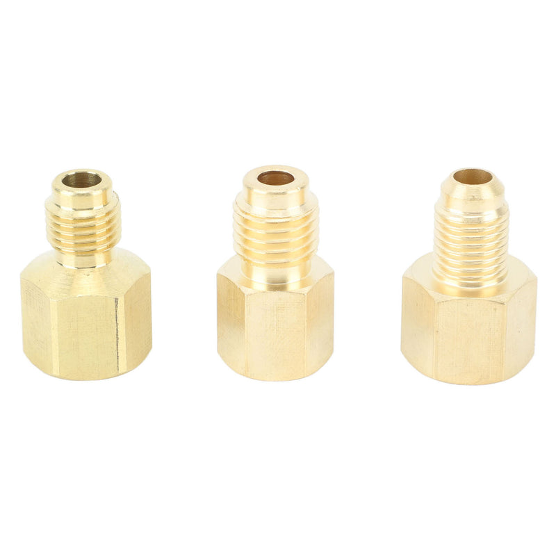 3pcs Air Conditioner Brass Adapter Durable Vacuum Adapter Portable Charging Vacuum Port Adapter for Home Appliances