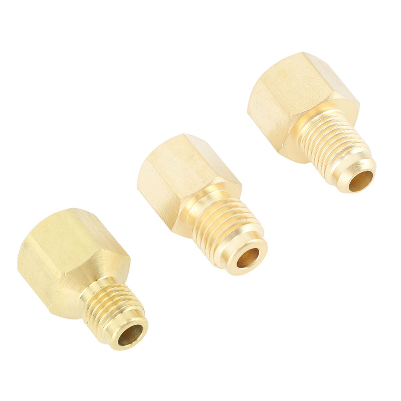 3pcs Air Conditioner Brass Adapter Durable Vacuum Adapter Portable Charging Vacuum Port Adapter for Home Appliances