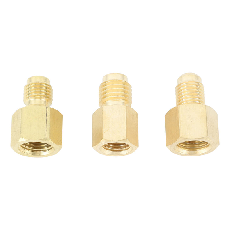 3pcs Air Conditioner Brass Adapter Durable Vacuum Adapter Portable Charging Vacuum Port Adapter for Home Appliances