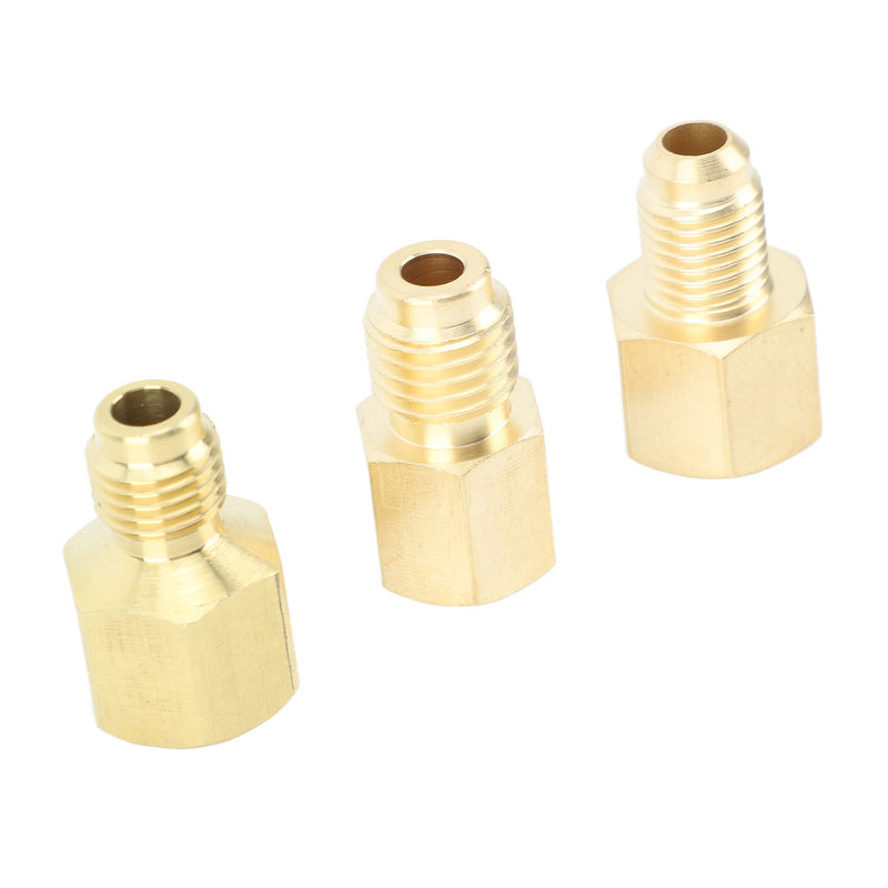 3pcs Air Conditioner Brass Adapter Durable Vacuum Adapter Portable Charging Vacuum Port Adapter for Home Appliances