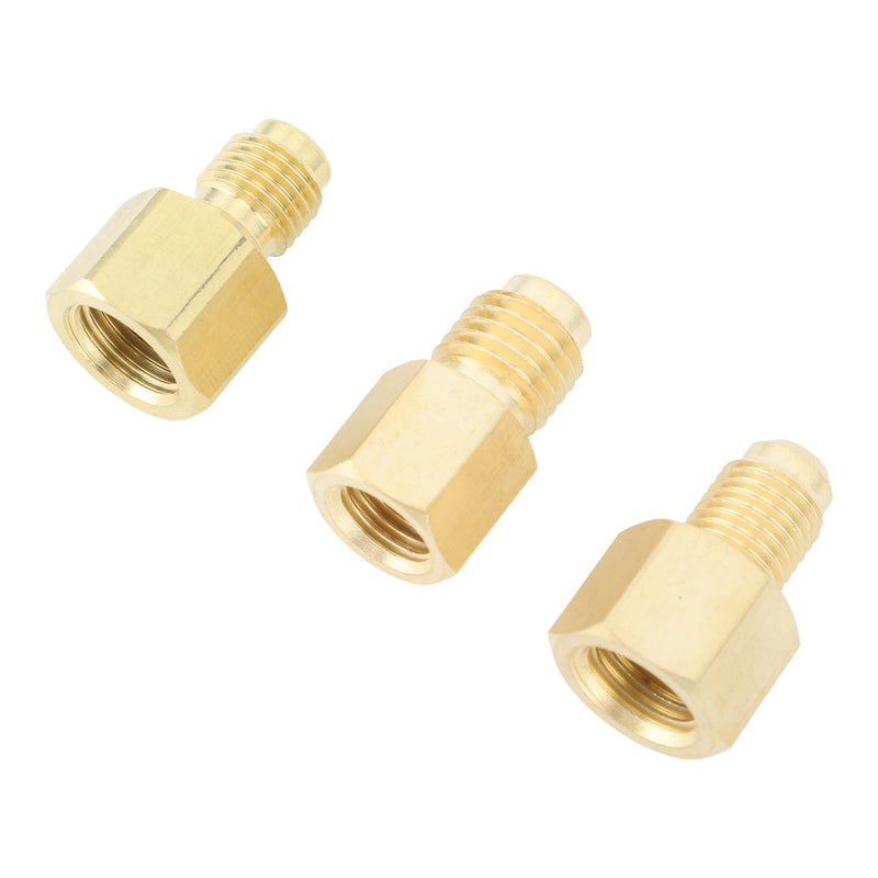 3pcs Air Conditioner Brass Adapter Durable Vacuum Adapter Portable Charging Vacuum Port Adapter for Home Appliances