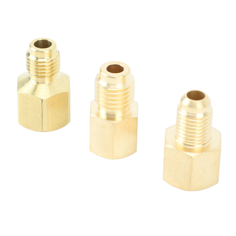 3pcs Air Conditioner Brass Adapter Durable Vacuum Adapter Portable Charging Vacuum Port Adapter for Home Appliances