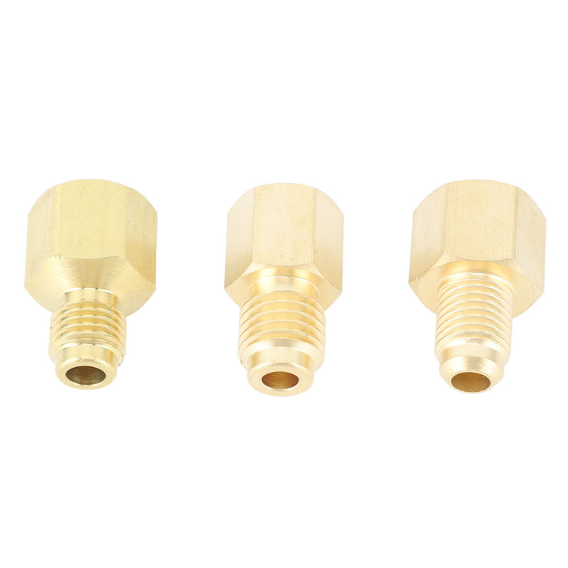 3pcs Air Conditioner Brass Adapter Durable Vacuum Adapter Portable Charging Vacuum Port Adapter for Home Appliances