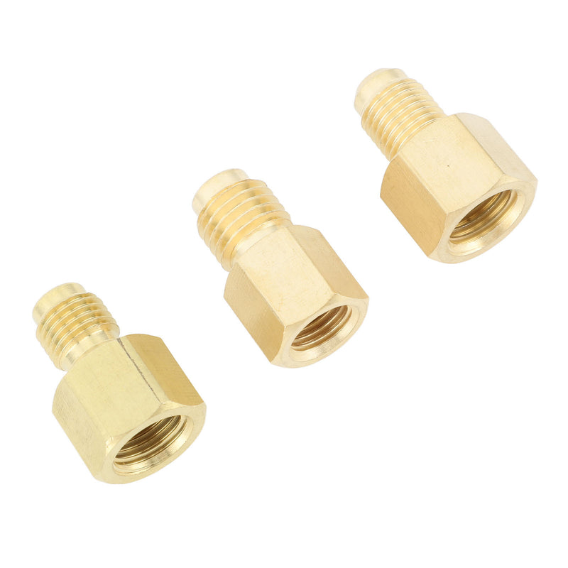 3pcs Air Conditioner Brass Adapter Durable Vacuum Adapter Portable Charging Vacuum Port Adapter for Home Appliances